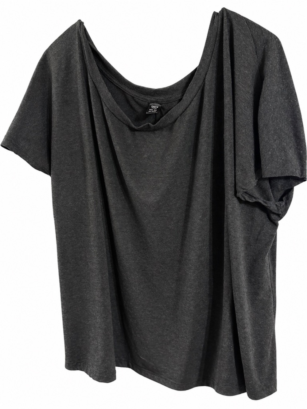 SHEIN Curve+ Dark Gray Tee
